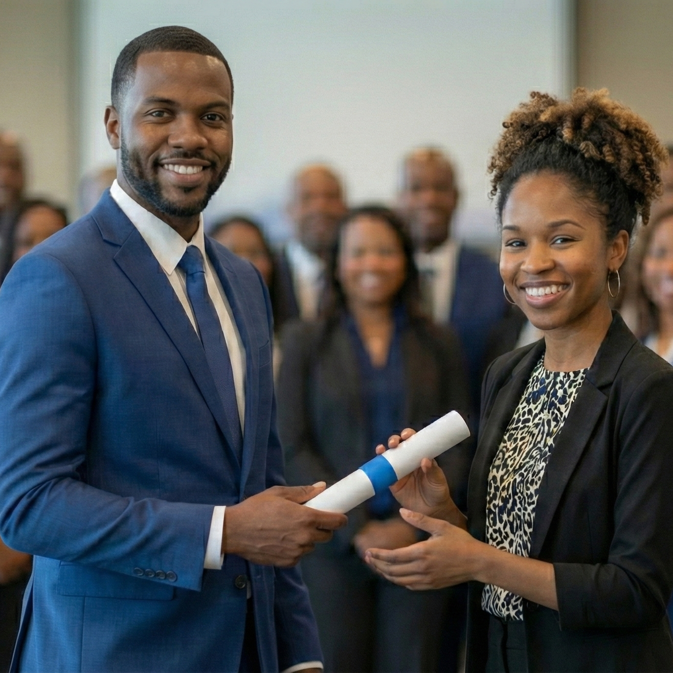 Graduate Receiving Certificate