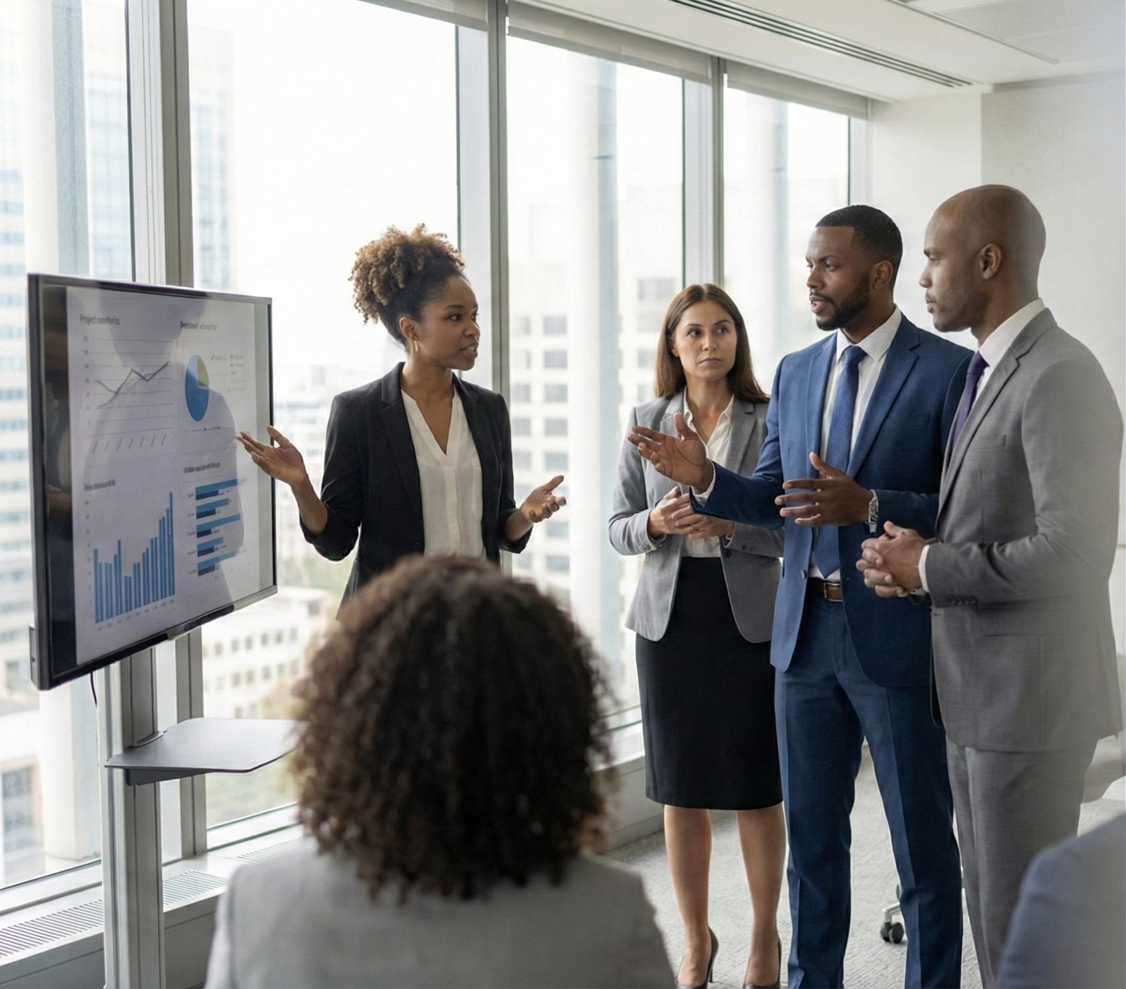 Business professionals in discussion